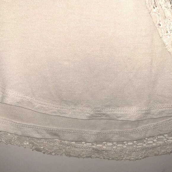 Leo & Nicole Womens Off-White Lace Short Sleeve Top Size Small - Picture 9 of 11